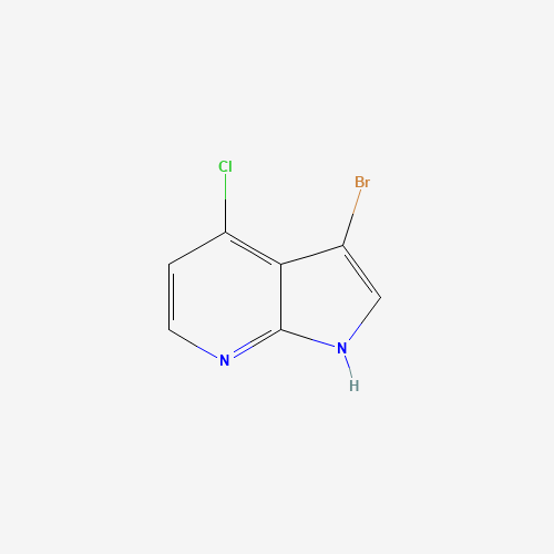 1H-Pyrrolo[2,3-b]pyridine,3-bromo-4-chloro- (CAS: 1000340-39-5) - Chemical Structure and Molecular Formula 