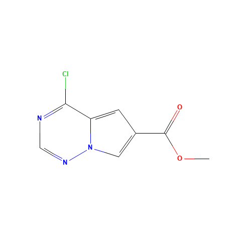 methyl 4-chloropyrrolo[1,2-f][1,2,4]triazine-6-carboxylate (CAS: 1005196-61-1) - Chemical Structure and Molecular Formula 