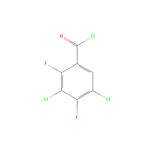 3,5-Dichloro-2,4-difluorobenzoyl chloride (CAS: 101513-72-8) - Chemical Structure and Molecular Formula 