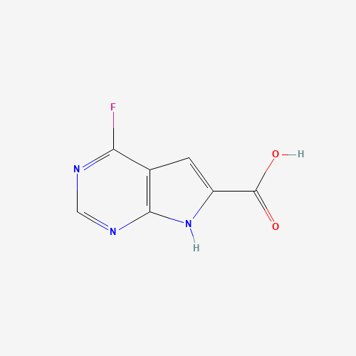 4-fluoro-7H-pyrrolo[2,3-d]pyrimidine-6-carboxylic acid (CAS: 1016241-81-8) - Chemical Structure and Molecular Formula 