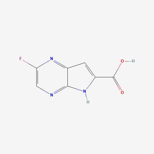 2-fluoro-5H-pyrrolo[3,2-b]pyrazine-6-carboxylic acid (CAS: 1016241-84-1) - Chemical Structure and Molecular Formula 