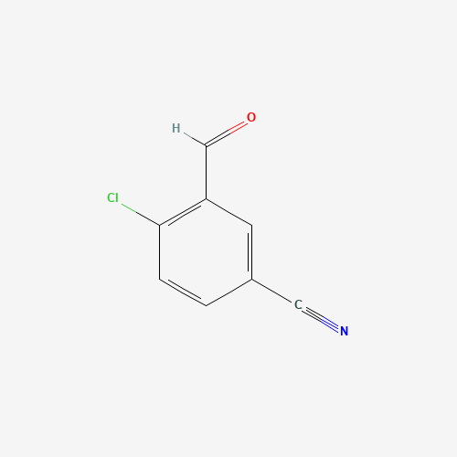 4-CHLORO-3-FORMYL-BENZONITRILE (CAS: 105191-41-1) - Chemical Structure and Molecular Formula 