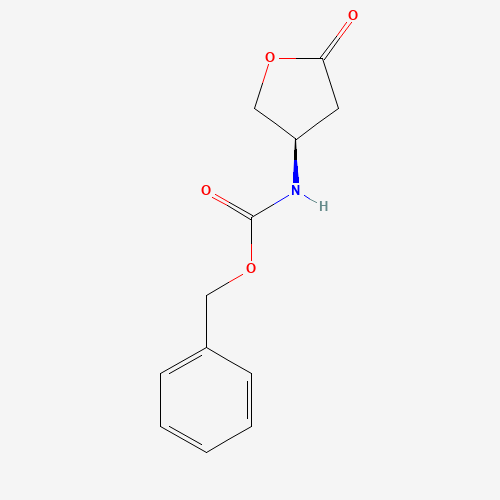 Benzyl (R)-5-oxotetrahydrofuran-3-ylcarbamate (CAS: 118399-28-3) - Chemical Structure and Molecular Formula 