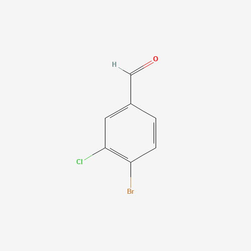 4-BROMO-3-CHLORO-BENZALDEHYDE (CAS: 120077-69-2) - Chemical Structure and Molecular Formula 