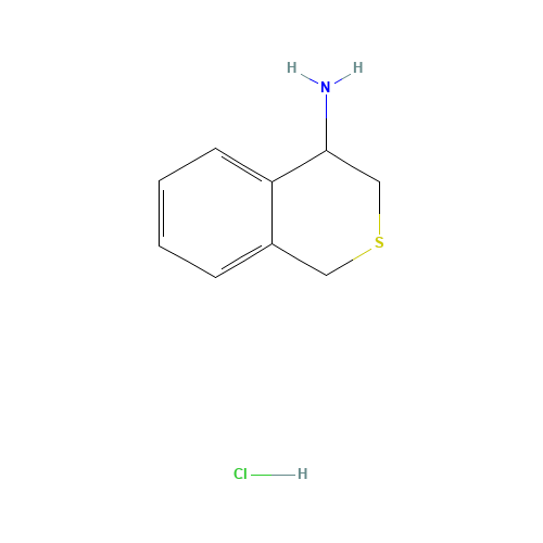 3,4-dihydro-1H-isothiochromen-4-amine hydrochloride (CAS: 123470-16-6) - Chemical Structure and Molecular Formula 