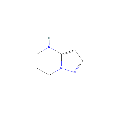 4,5,6,7-TETRAHYDROPYRAZOLO[1,5-A]PYRIMIDINE (CAS: 126352-69-0) - Chemical Structure and Molecular Formula 