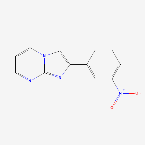 2-(3-NITRO-PHENYL)-IMIDAZO[1,2-A]PYRIMIDINE (CAS: 134044-50-1) - Chemical Structure and Molecular Formula 