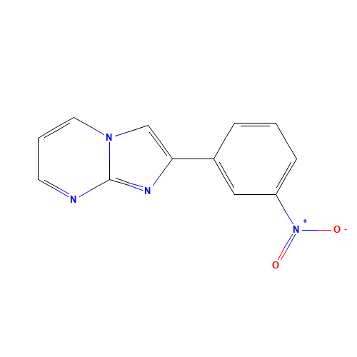 2-(3-NITRO-PHENYL)-IMIDAZO[1,2-A]PYRIMIDINE (CAS: 134044-50-1) - Chemical Structure and Molecular Formula 