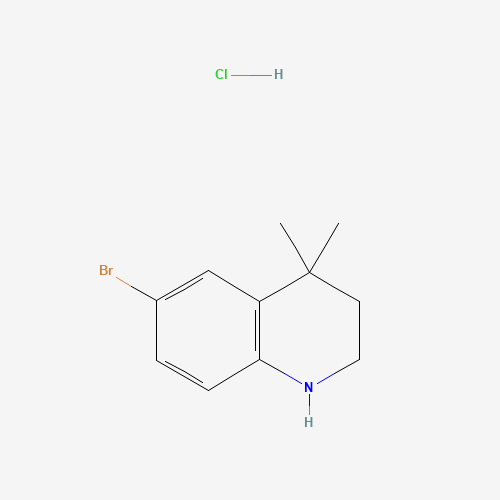 6-bromo-1,2,3,4-tetrahydro-4,4-dimethylquinoline hydrochloride (CAS: 135631-91-3) - Chemical Structure and Molecular Formula 