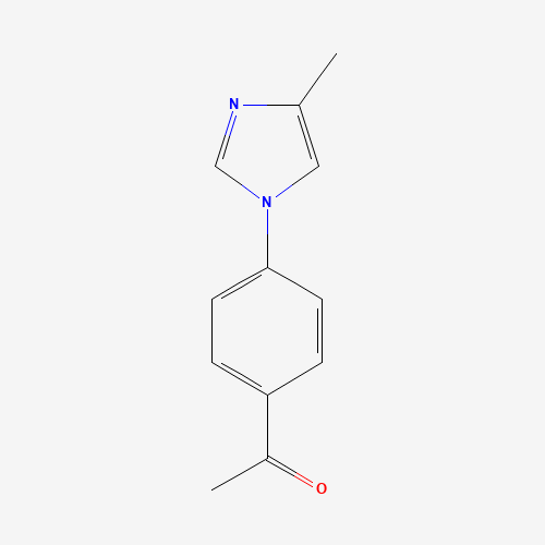 1-(4-(4-Methyl-1H-imidazol-1-yl)phenyl)ethanone (CAS: 142161-53-3) - Chemical Structure and Molecular Formula 