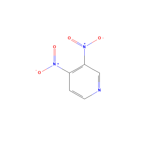 3,4-DINITROPYRIDINE (CAS: 14916-69-9) - Chemical Structure and Molecular Formula 