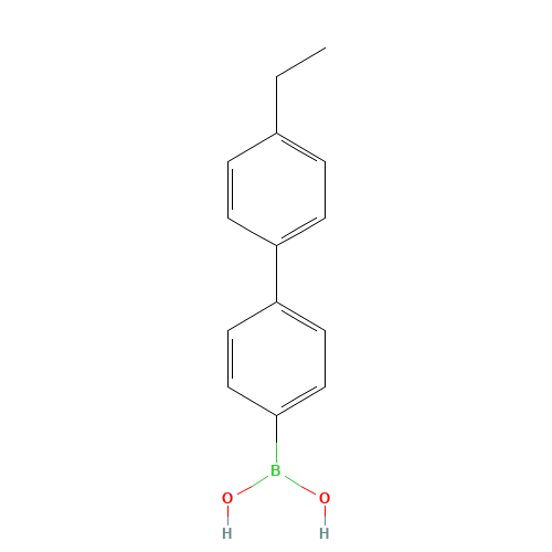 4'-ETHYL-4-BIPHENYLBORONIC ACID (CAS: 153035-62-2) - Chemical Structure and Molecular Formula 