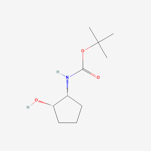 Carbamic acid,(2-hydroxycyclopentyl)-,1,1-dimethylethyl ester,cis-(9CI) (CAS: 155837-16-4) - Chemical Structure and Molecular Formula 