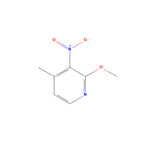 2-METHOXY-3-NITRO-4-PICOLINE (CAS: 160590-36-3) - Chemical Structure and Molecular Formula 