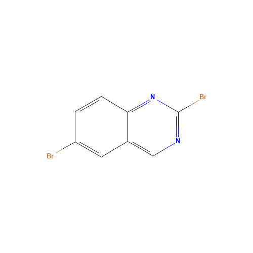 2,6-DIBROMOQUINAZOLINE (CAS: 161425-75-8) - Chemical Structure and Molecular Formula 