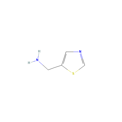 1,3-THIAZOL-5-YLMETHYLAMINE (CAS: 161805-76-1) - Chemical Structure and Molecular Formula 
