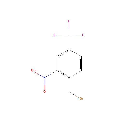 2-NITRO-4-(TRIFLUOROMETHYL)BENZYL BROMIDE (CAS: 162333-02-0) - Chemical Structure and Molecular Formula 