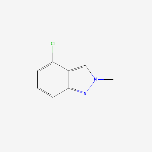 2H-INDAZOLE,4-CHLORO-2-METHYL- (CAS: 162502-54-7) - Chemical Structure and Molecular Formula 