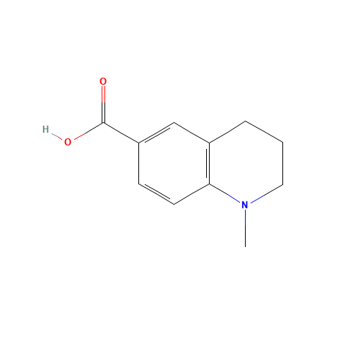 1-METHYL-1,2,3,4-TETRAHYDRO-QUINOLINE-6-CARBOXYLIC ACID (CAS: 162648-46-6) - Chemical Structure and Molecular Formula 