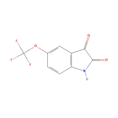 5-(TRIFLUOROMETHOXY)ISATIN (CAS: 169037-23-4) - Chemical Structure and Molecular Formula 