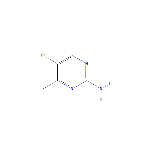 2-Amino-4-methyl-5-bromopyrimidine (CAS: 17321-93-6) - Chemical Structure and Molecular Formula 