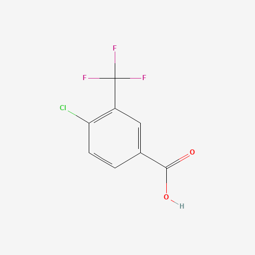4-CHLORO-3-(TRIFLUOROMETHYL)BENZOIC ACID (CAS: 1737-36-6) - Chemical Structure and Molecular Formula 