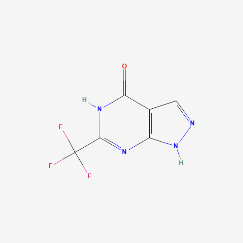 6-(Trifluoromethyl)-1H-pyrazolo[3,4-d]pyrimidin-4-ol (CAS: 1780-79-6) - Chemical Structure and Molecular Formula 