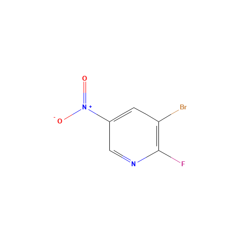2-FLUORO-3-BROMO-5-NITRO PYRIDINE (CAS: 1868-58-2) - Chemical Structure and Molecular Formula 
