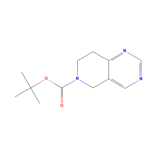 tert-Butyl 7,8-dihydropyrido[4,3-d]pyrimidine-6(5H)-carboxylate (CAS: 192869-49-1) - Chemical Structure and Molecular Formula 