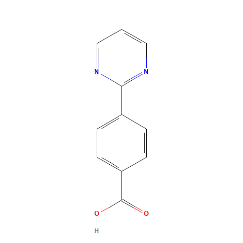4-(Pyrimidin-2-yl)benzoic acid (CAS: 199678-12-1) - Chemical Structure and Molecular Formula 