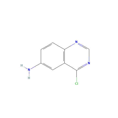 4-CHLOROQUINAZOLIN-6-AMINE (CAS: 208533-37-3) - Chemical Structure and Molecular Formula 