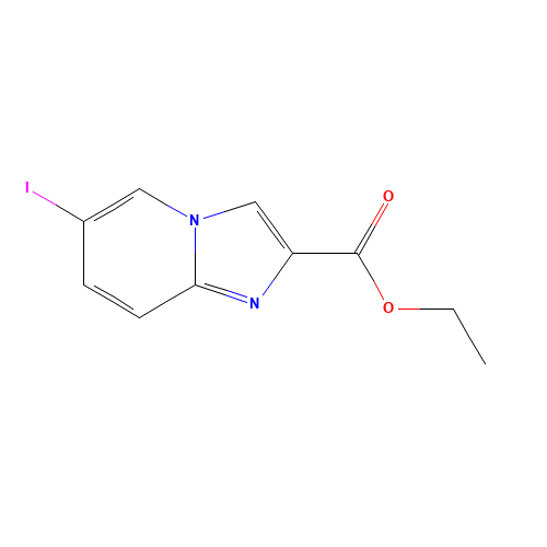 ethyl 6-iodoH-imidazo[1,2-a]pyridine-2-carboxylate (CAS: 214958-32-4) - Chemical Structure and Molecular Formula 