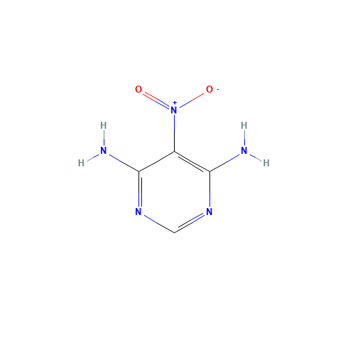 4,6-DIAMINO-5-NITROPYRIMIDINE (CAS: 2164-84-3) - Chemical Structure and Molecular Formula 