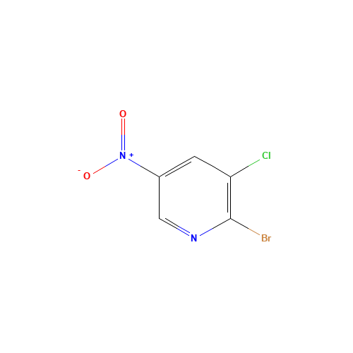 2-BROMO-3-CHLORO-5-NITROPYRIDINE (CAS: 22353-41-9) - Chemical Structure and Molecular Formula 