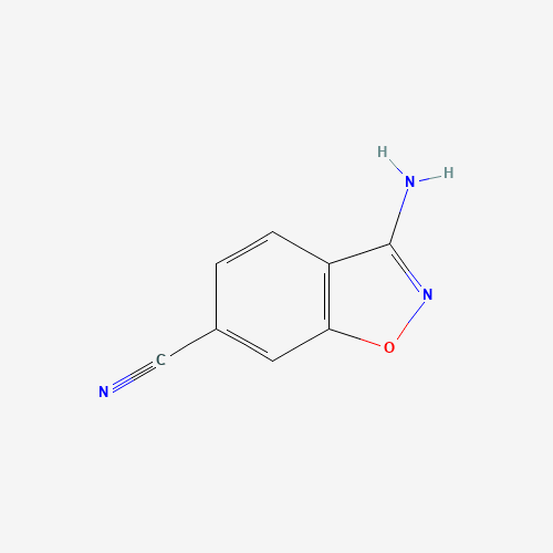 1,2-Benzisoxazole-6-carbonitrile,3-amino-(9CI) (CAS: 229623-53-4) - Chemical Structure and Molecular Formula 