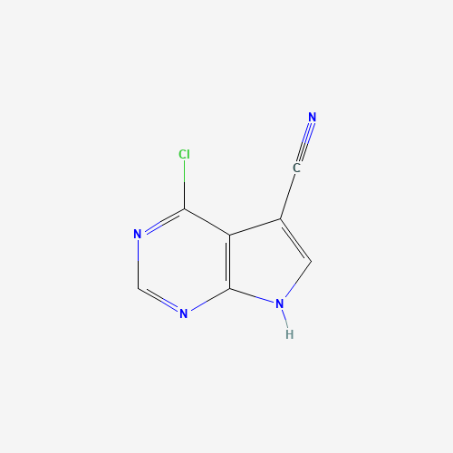 4-Chloro-7H-pyrrolo[2,3-d]pyrimidine-5-carbonitrile (CAS: 24391-41-1) - Chemical Structure and Molecular Formula 