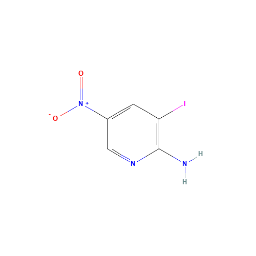2-AMINO-3-IODO-5-NITROPYRIDINE (CAS: 25391-56-4) - Chemical Structure and Molecular Formula 