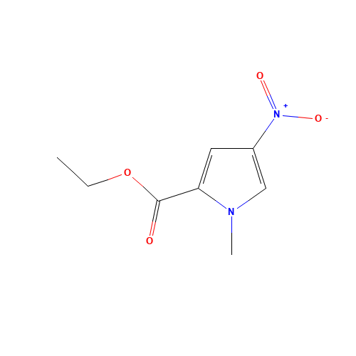 1-METHYL-4-NITRO-1H-PYRROLE-2-CARBOXYLIC ACID ETHYL ESTER (CAS: 2853-29-4) - Chemical Structure and Molecular Formula 