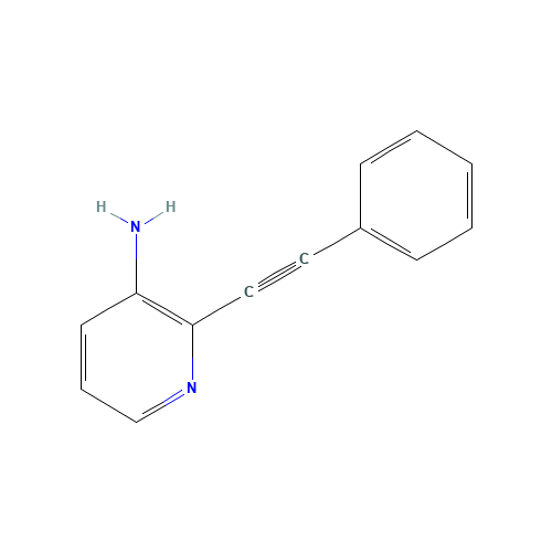 3-Amino-2-(Phenylethynyl)pyridine (CAS: 288254-71-7) - Chemical Structure and Molecular Formula 