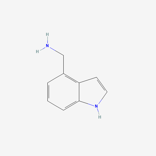 4-AMINOMETHYLINDOLE (CAS: 3468-18-6) - Chemical Structure and Molecular Formula 