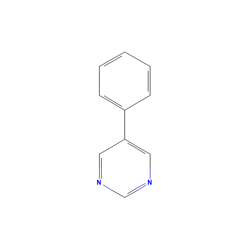 5-PHENYL-PYRIMIDINE (CAS: 34771-45-4) - Chemical Structure and Molecular Formula 