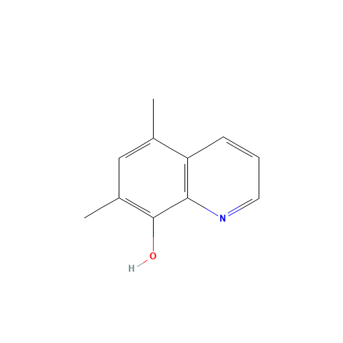 5,7-Dimethyl-8-hydroxyquinoline (CAS: 37873-29-3) - Chemical Structure and Molecular Formula 