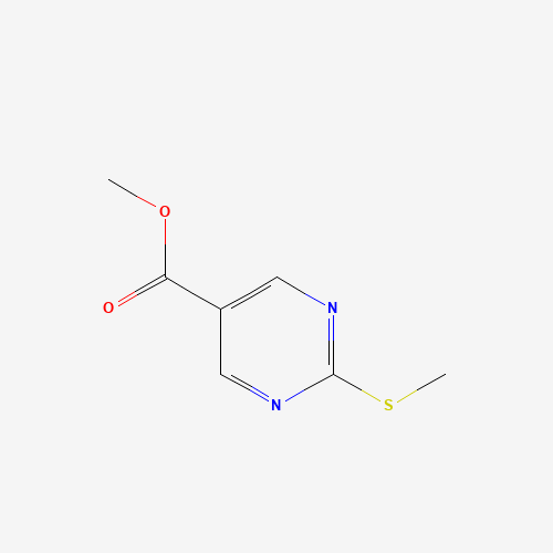 Methyl 2-(methylthio)pyrimidine-5-carboxylate chemical structure Methyl 2-(methylthio)pyrimidine-5-carboxylate (CAS: 38275-41-1) - Chemical Structure and Molecular Formula