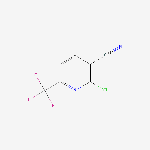 2-CHLORO-6-(TRIFLUOROMETHYL)NICOTINONITRILE (CAS: 386704-06-9) - Chemical Structure and Molecular Formula 