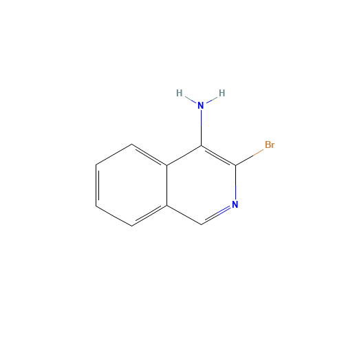 4-Isoquinolinamine,3-bromo-(9CI) (CAS: 40073-37-8) - Chemical Structure and Molecular Formula 