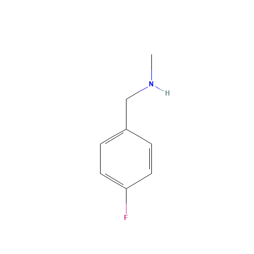 (4-FLUORO-BENZYL)-METHYL-AMINE (CAS: 405-66-3) - Chemical Structure and Molecular Formula 