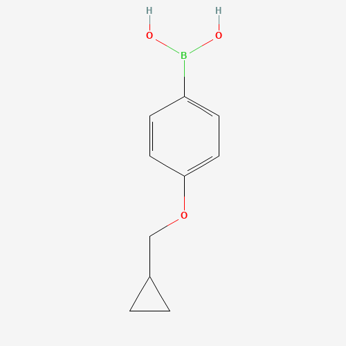 4-(CYCLOPROPYLMETHOXY)BENZENEBORONIC ACID (CAS: 411229-67-9) - Chemical Structure and Molecular Formula 
