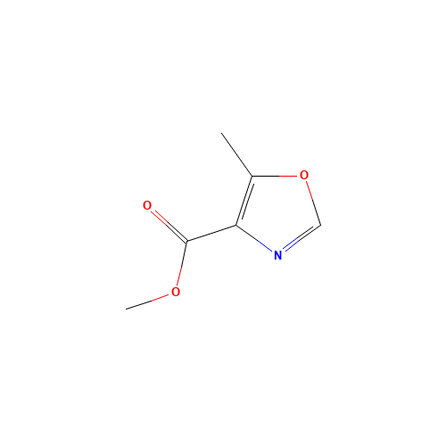 METHYL 5-METHYL-4-OXAZOLECARBOXYLATE (CAS: 41172-57-0) - Chemical Structure and Molecular Formula 