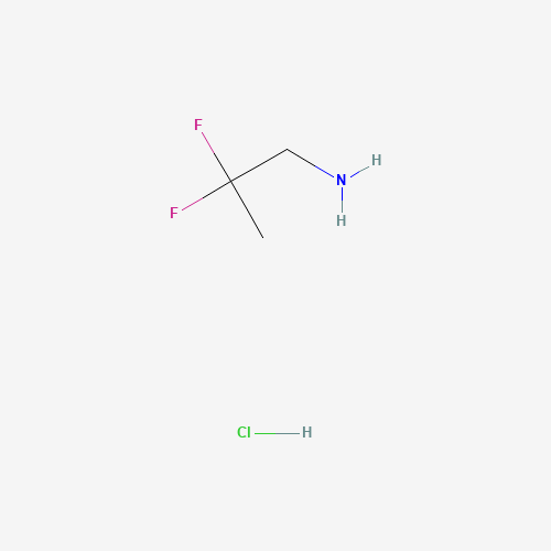 2,2-DIFLUOROPROPYLAMINE HYDROCHLORIDE (CAS: 421-00-1) - Chemical Structure and Molecular Formula 