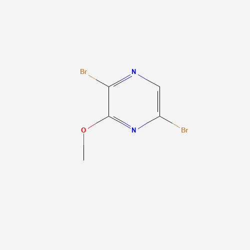 2,5-DIBROMO-3-METHOXYPYRAZINE (CAS: 489431-66-5) - Chemical Structure and Molecular Formula 